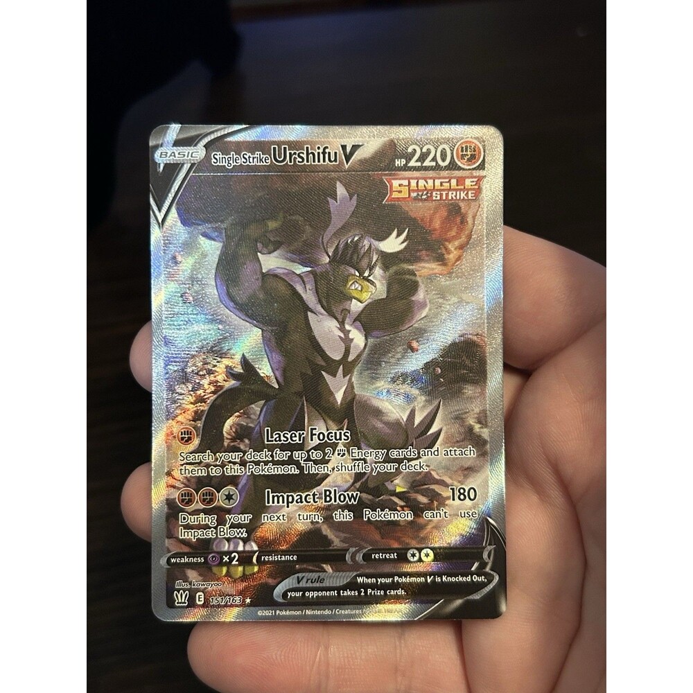 Pokemon Single Strike Urshifu V (Alt Art)-151/163, SWSH05: Battle Styles NM card